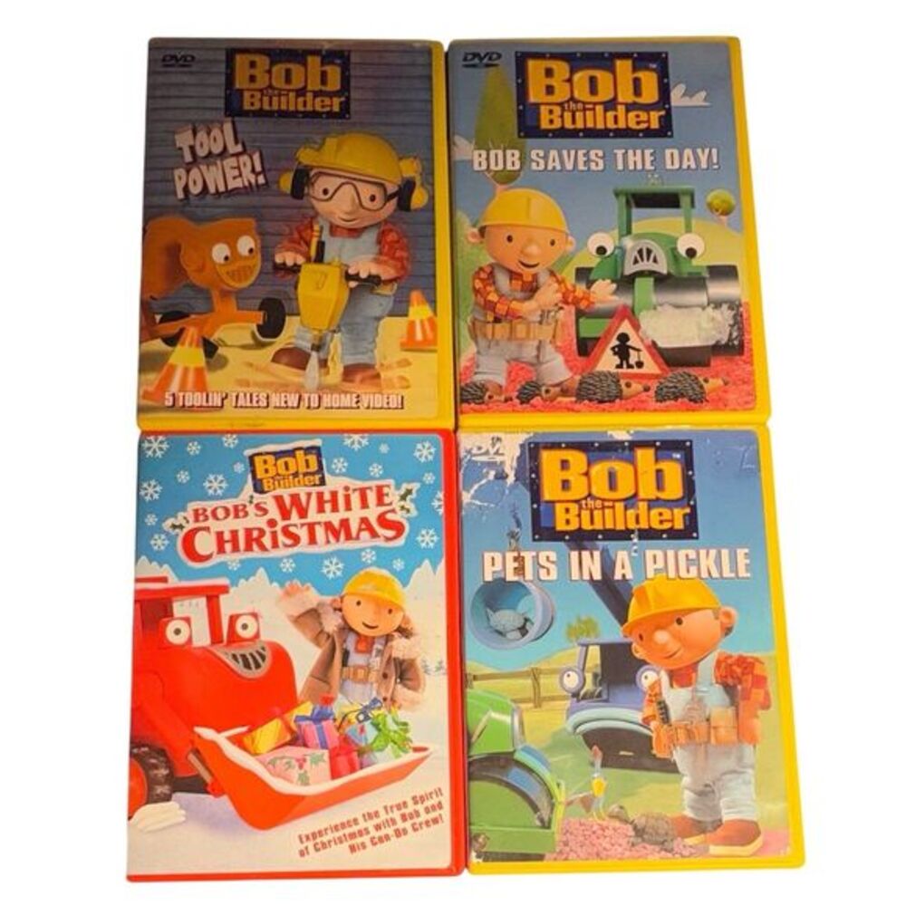 Bob the Builder 4 DVDs Bob Saves The Day Pets In A Pickle Tool Power Christmas